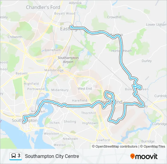 3 Bus Line Map
