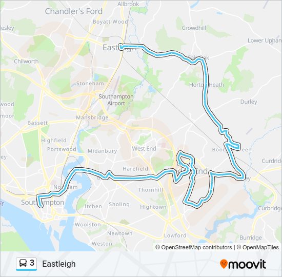 3 Bus Line Map