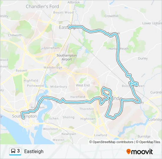 3 Bus Line Map