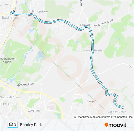 3 Bus Line Map