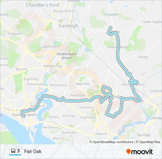 3 Bus Line Map