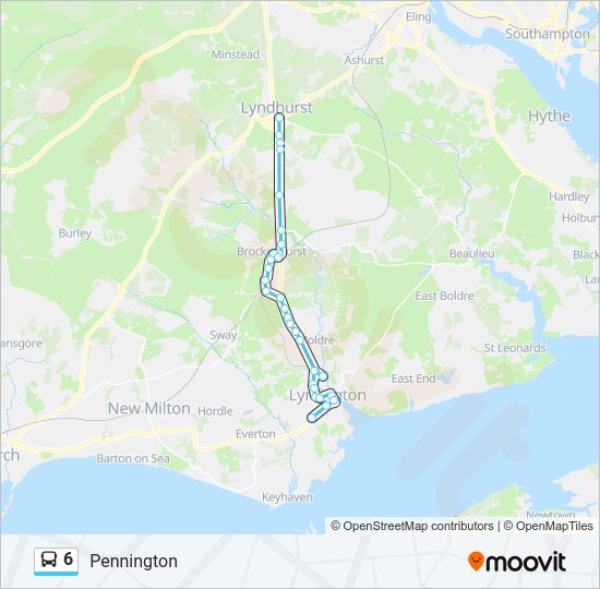 6 Bus Line Map