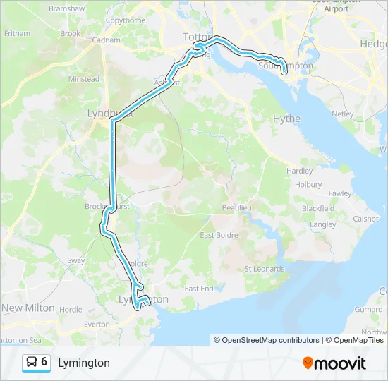 6 Bus Line Map
