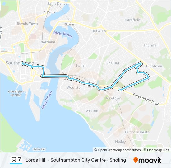7 Bus Line Map