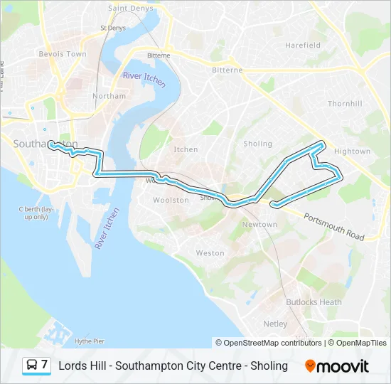 7 Bus Line Map