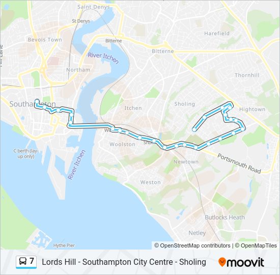7 Bus Line Map