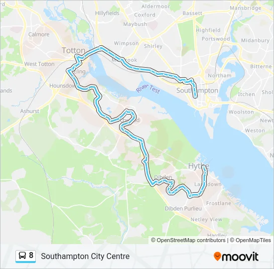 8 Bus Line Map