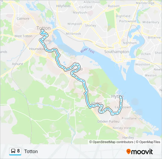 8 Bus Line Map