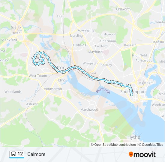 12 Bus Line Map