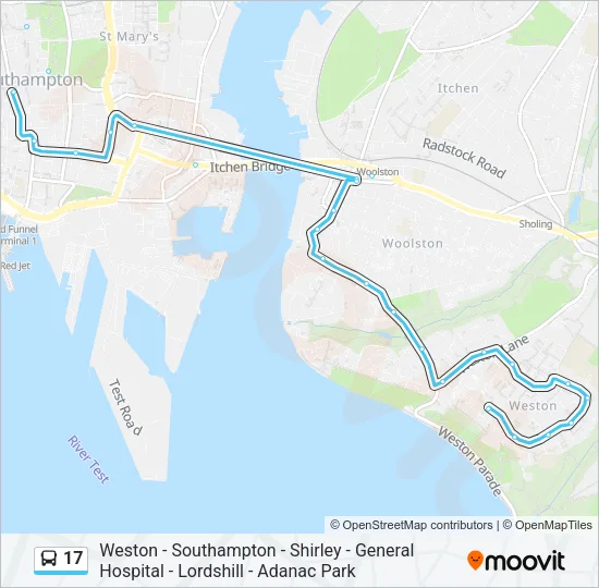 17 Bus Line Map