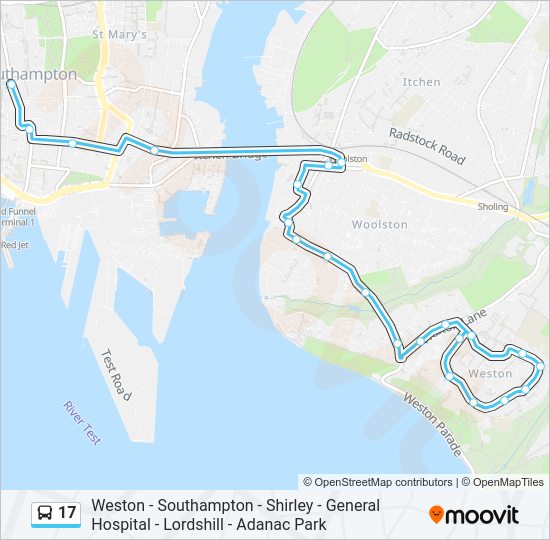 17 Bus Line Map