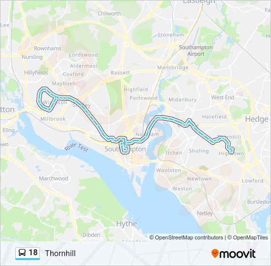 18 Bus Line Map