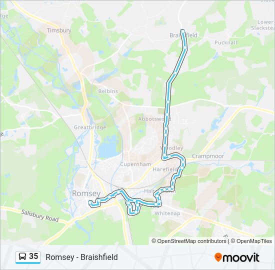 35 Bus Line Map