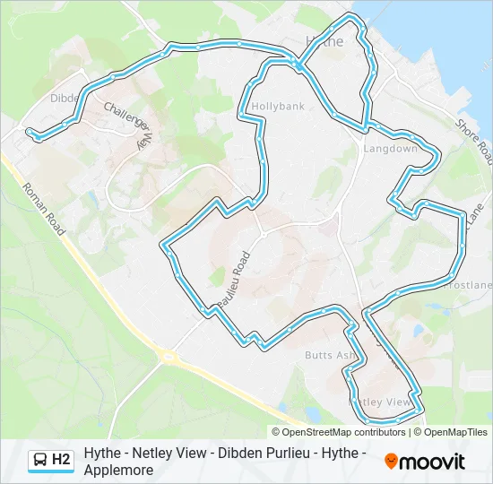 H2 Bus Line Map