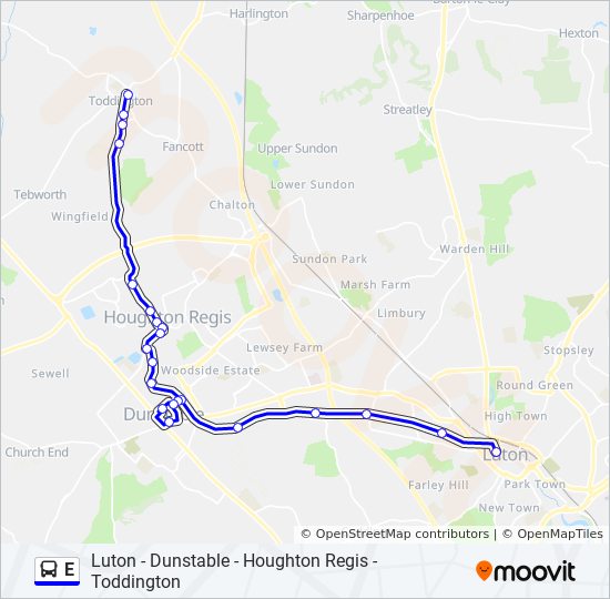 E Line Bus Schedule E Route: Schedules, Stops & Maps - Luton Town Centre (Updated)