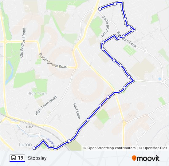 19 Route Schedules, Stops & Maps Stopsley (Updated)