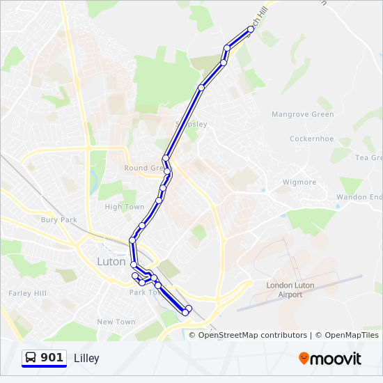 Bus 901 Route Map 901 Route: Schedules, Stops & Maps - Lilley (Updated)