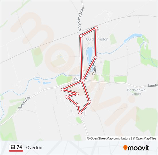 74 Bus Line Map