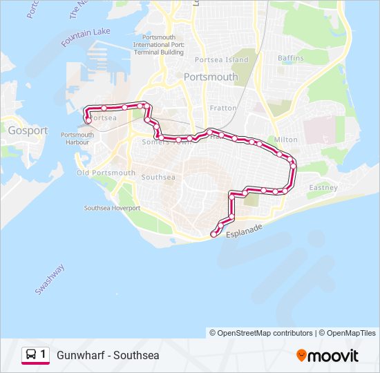 1 Route Schedules, Stops & Maps Portsmouth (Updated)