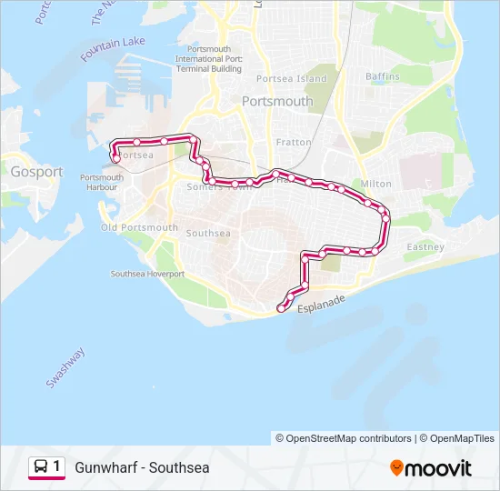 1 Bus Line Map