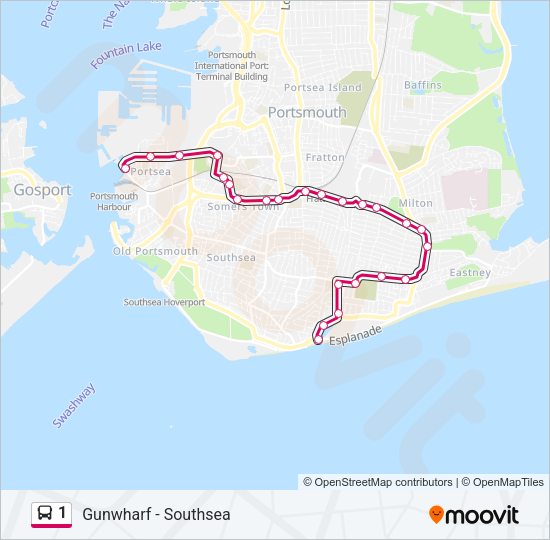 1 Route: Schedules, Stops & Maps - Southsea (Updated)