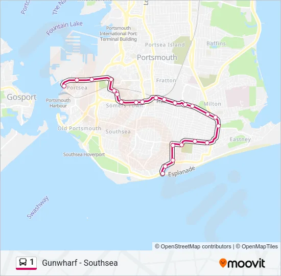 1 Bus Line Map
