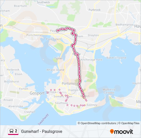 2 Bus Line Map