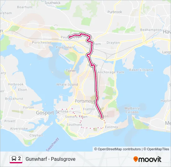 2 Bus Line Map