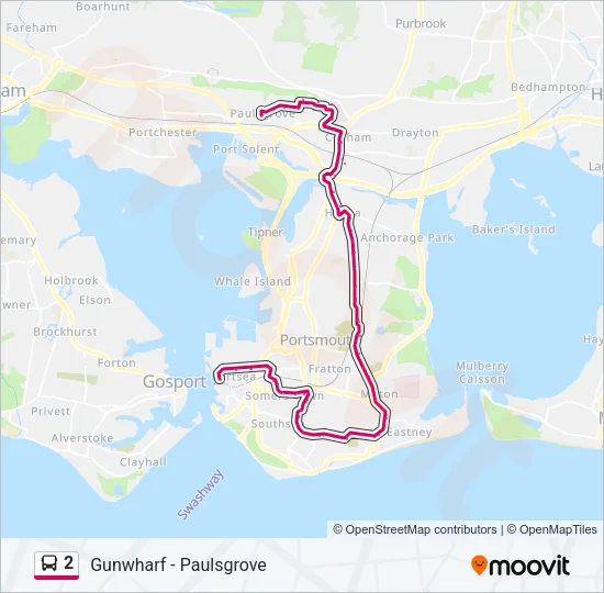 2 Bus Line Map