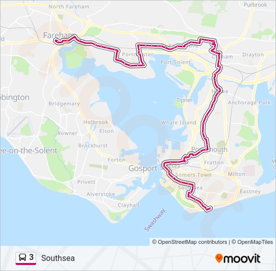 3 Bus Line Map