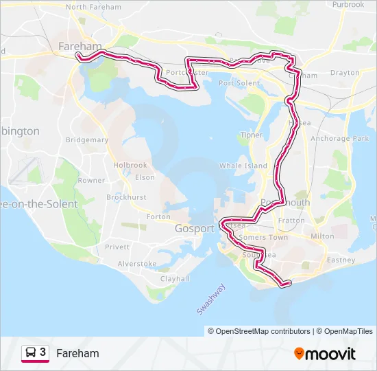 3 Bus Line Map