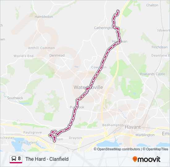 8 bus Line Map