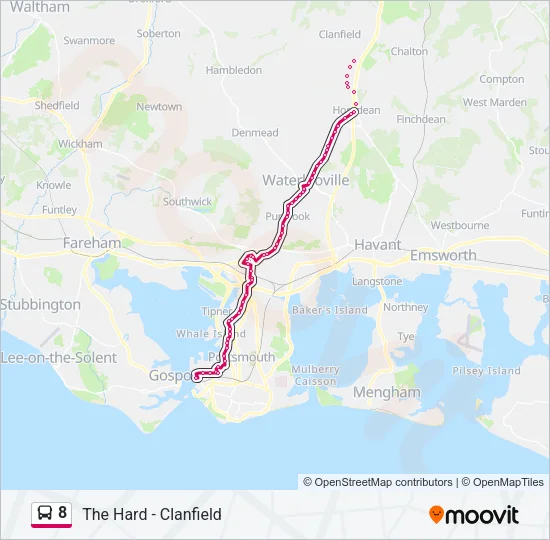 8 Bus Line Map