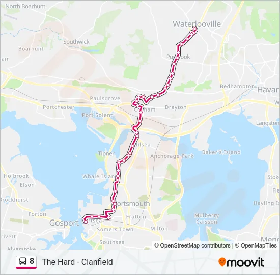 8 Bus Line Map