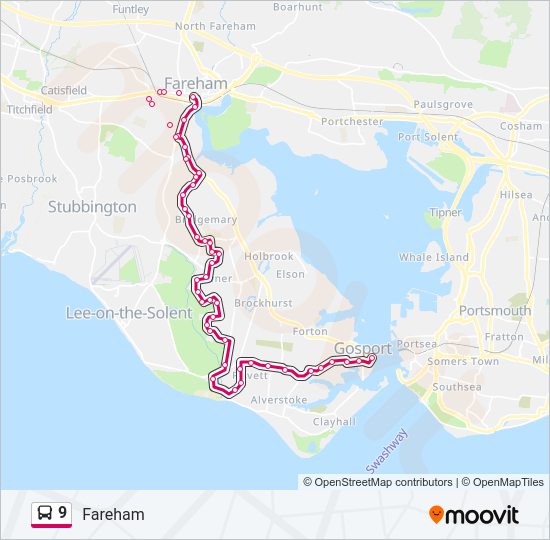 9 Bus Line Map