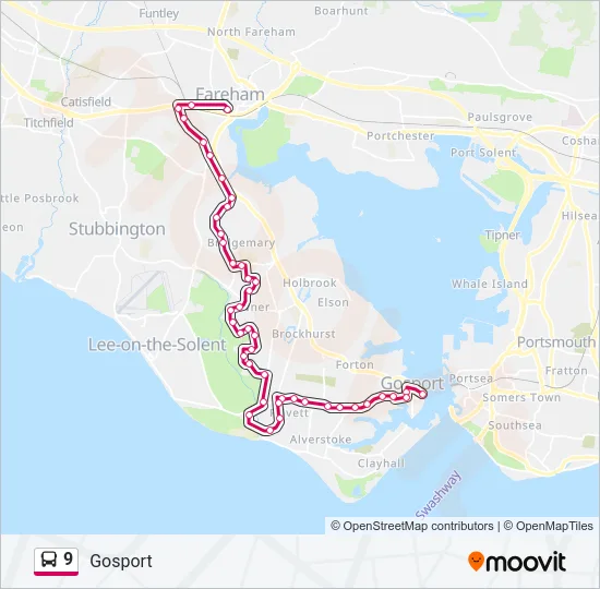 9 Bus Line Map