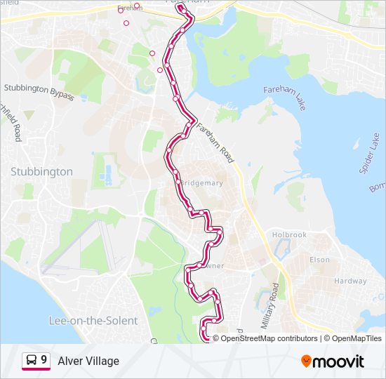 9 Bus Line Map