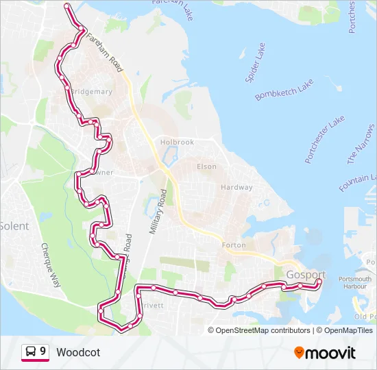 9 Bus Line Map