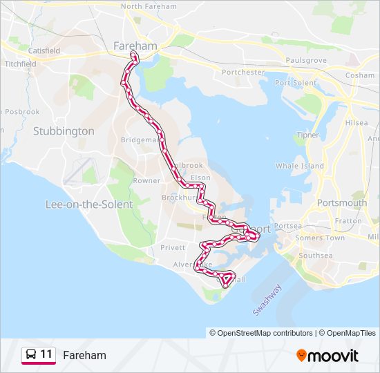 11 Bus Line Map