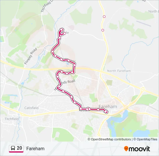 20 Bus Line Map