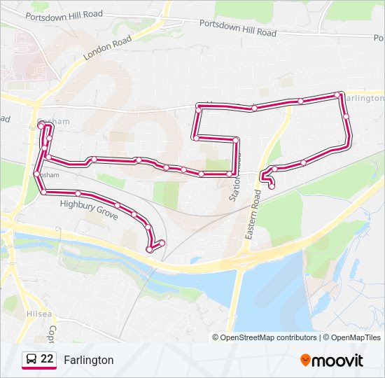 22 Bus Line Map