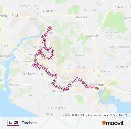 28 Bus Line Map