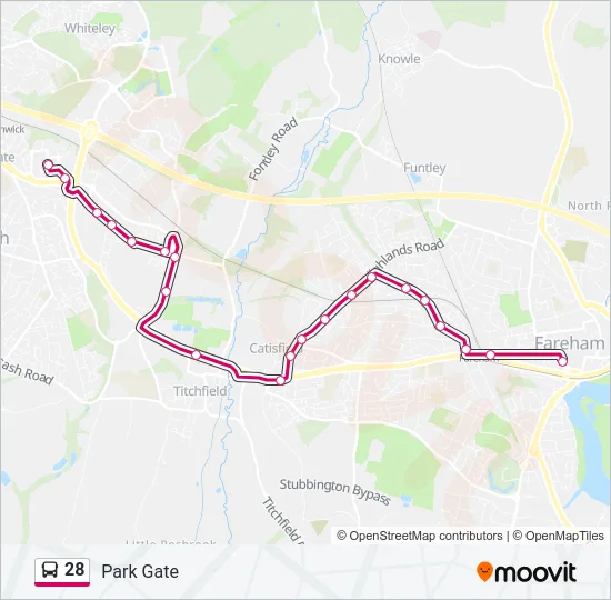 28 Bus Line Map
