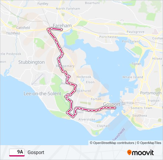 9a Route Schedules, Stops & Maps Gosport (Updated)