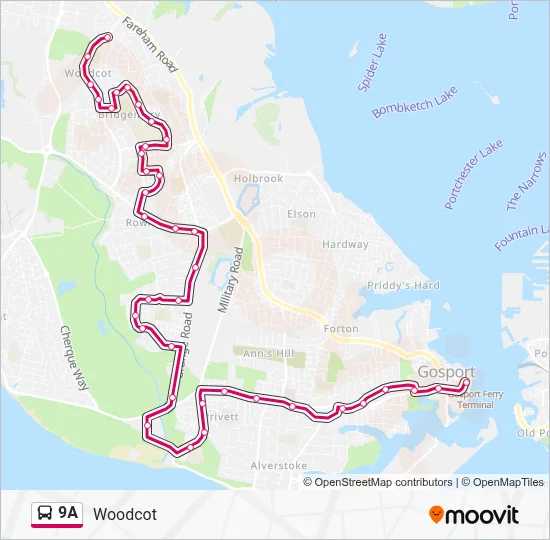 9A Route: Schedules, Stops & Maps - Woodcot (Updated)