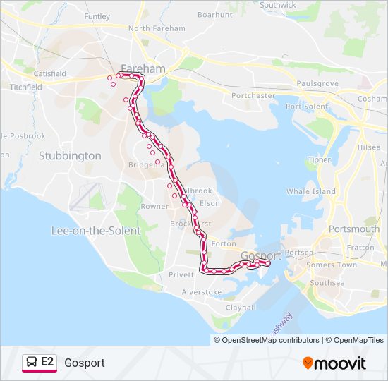 E2 Bus Line Map
