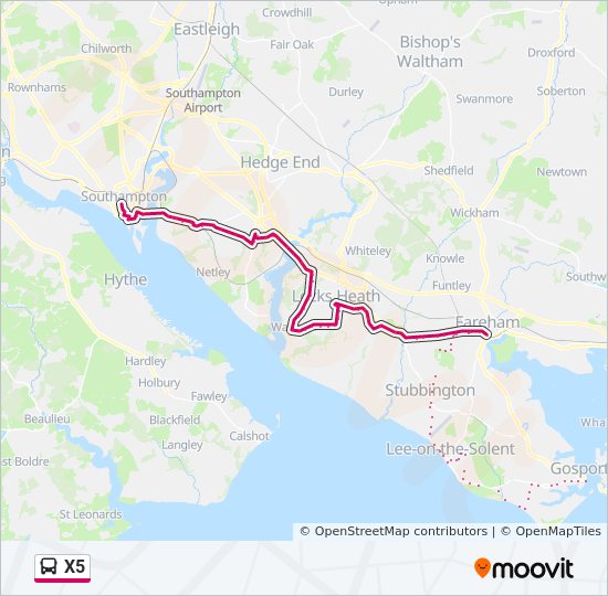 x5 Route Schedules, Stops & Maps (Updated)