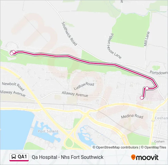 QA1 Bus Line Map