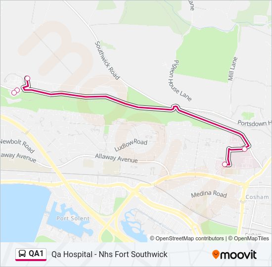 QA1 Bus Line Map