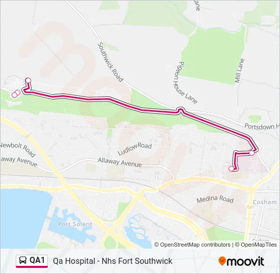 QA1 Bus Line Map